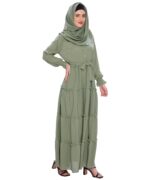 Chun work Burqa for women suitable up to 65kg body weight made by Firdous Fabric chest 44 inches and it is 56 inches long burkha for women and girls. - Image 5