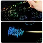 Finemoe Scratch Book with Stencil Scale for Kids, Bulk Return Gifts for Birthday, Magic Activity Kit, Thoughtful Return Gifts for Girls & Boys Ages 3 & Above, Art & Craft Kit for Kids (Small 6 Set) - Image 4