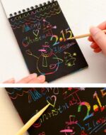 Finemoe Scratch Book with Stencil Scale for Kids, Bulk Return Gifts for Birthday, Magic Activity Kit, Thoughtful Return Gifts for Girls & Boys Ages 3 & Above, Art & Craft Kit for Kids (Small 6 Set) - Image 7