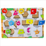 Geometric Shapes and Colors Wooden Puzzle Board Toys for Boys and Girls | Color Shape Matching Board Game Preschool Educational Learning Toy for Kids Montessori Brain Teaser Puzzle Board - Image 4