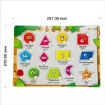 Geometric Shapes and Colors Wooden Puzzle Board Toys for Boys and Girls | Color Shape Matching Board Game Preschool Educational Learning Toy for Kids Montessori Brain Teaser Puzzle Board - Image 5
