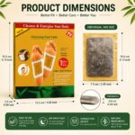 Detox Foot Pads with Bamboo Vinegar - Herbal Foot Patch for Night Use, Sleep Support Adhesive Foot Stickers for Relaxation, Foot Care and Daily Wellness Routine (Pack of 20) - Image 3