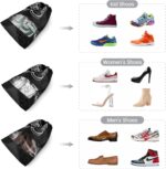 Shoe Bag for Travel & Storage Travel Organizer for Women & Men Travel Accessories Shoe Organizer Shoe Bags Pouches Travel Shoe Cover for Travelling Travel Essentials (6, Black) - Image 3