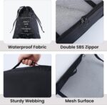 UCRAVO 7 Set Travel Packing Organizers for Save Space, Packing Cubes Luggage Organizers with Find Easily, Durable Travel Accessories Luggage Organizers with Upgraded Nylon Fabric (Black) - Image 7