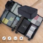 UCRAVO 7 Set Travel Packing Organizers for Save Space, Packing Cubes Luggage Organizers with Find Easily, Durable Travel Accessories Luggage Organizers with Upgraded Nylon Fabric (Black) - Image 9