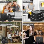 UCRAVO 7 Set Travel Packing Organizers for Save Space, Packing Cubes Luggage Organizers with Find Easily, Durable Travel Accessories Luggage Organizers with Upgraded Nylon Fabric (Black) - Image 10