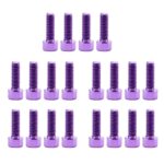 20x Aluminum Alloy Bike Water Bottle Cage Bolts Holder Socket Screws Purple| Sports Equipment | Outdoor Sports Gear | Exercise Gear - Image 3