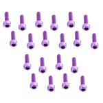 20x Aluminum Alloy Bike Water Bottle Cage Bolts Holder Socket Screws Purple| Sports Equipment | Outdoor Sports Gear | Exercise Gear - Image 5
