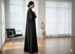 Women's Black Burqa with White Piping Trim, Full Length Islamic Modest Wear Burqa for women and girl suitable up to 65kg body weight has NO DUPATTA - Image 5