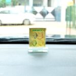 Islamic 4 Qul Calligraphy Car Dashboard Decor, Gold Plated Acrylic Stand, 6 cm x 5 cm - Image 3