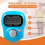 Counter for Chanting Mantra Set of 3 Finger Ring Digital Tally Counter Machine in Blue White Yellow – Portable Japa Mala Counter for Meditation Prayer Yoga and Daily Chanting - Image 5