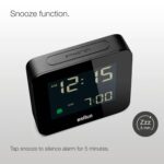 Braun Plastic Digital Alarm Clock with Snooze, Negative LCD Display, Quick Set, Crescendo beep Alarm in Black, Model BC09B - Image 5