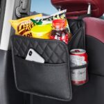 Car Seat Back Hanging Organizer, Black Multi-Pocket Storage Bag with Document Holder and Bottle CompartmentsCar Seat Back Organizer for Kids & Adults (Black) - Image 3