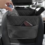 Car Seat Back Hanging Organizer, Black Multi-Pocket Storage Bag with Document Holder and Bottle CompartmentsCar Seat Back Organizer for Kids & Adults (Black) - Image 5