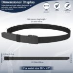 Travel Money Belt for Men Women Hidden Zipper Pocket Anti Theft Security Nylon Webbing Belt with Sturdy Alloy Buckle Adjustable Tactical Waist Belt for Cash Storage Travel Safely Hiking Everyday Use - Image 3