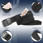 Travel Money Belt for Men Women Hidden Zipper Pocket Anti Theft Security Nylon Webbing Belt with Sturdy Alloy Buckle Adjustable Tactical Waist Belt for Cash Storage Travel Safely Hiking Everyday Use - Image 7
