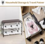 Pristu Pack of 20 Pcs Shoe Bag Cover for Shoe Storage & Travelling Drawstring Bags Waterproof, White Large Waterproof Portable Drawstring Travel Shoe Storage Bag Travel Essentials Women for and Men - Image 8