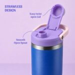Axis Tumbler 750ml for School | Stainless Steel 304 | BPA Free, Leakproof, Non-Toxic Water Bottle for School |Strawless Design (Coral - Aqua) - Image 7