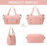 Nylon Duffle Bag for Travelling |Waterproof and Large Travel Bag for Women's Luggage | Expandable & Multipurpose Large Capacity Weekender Carry Bag (Peach) - Image 3