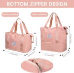 Nylon Duffle Bag for Travelling |Waterproof and Large Travel Bag for Women's Luggage | Expandable & Multipurpose Large Capacity Weekender Carry Bag (Peach) - Image 4