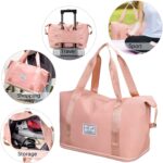 Nylon Duffle Bag for Travelling |Waterproof and Large Travel Bag for Women's Luggage | Expandable & Multipurpose Large Capacity Weekender Carry Bag (Peach) - Image 5