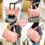 Nylon Duffle Bag for Travelling |Waterproof and Large Travel Bag for Women's Luggage | Expandable & Multipurpose Large Capacity Weekender Carry Bag (Peach) - Image 7