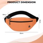 Kraptick Waist Bag, Fanny Pack & Crossbody Bag for Travel, Running, Hiking & Gym | Waterproof & Lightweight Bag | Adjustable Money Belt & Waist Pouch for Men & Women (Orange) - Image 4