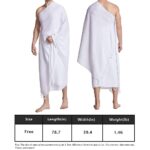 SAFA MARWA Ahram Ihram Ehram Fabric Set Hajj Umrah Ziyarah or Hajj and Umrah 5 Meter(Set of 2) Upper and Bottom, Pure White, New Dry Fast Microfiber Woven Technology - Image 5