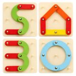Wooden Creative Pattern Puzzle Board for Kids | Shape Matching & Collage Learning Toy with 100+ Design Combinations | Montessori Educational Brain Development Toy for Boys & Girls Age 3+ Years - Image 3
