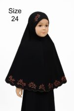 malayasain hijabs Floral Print Scarf, Flowers, Traditional Islamic Head Cover for (2 to 3 years) - Image 3