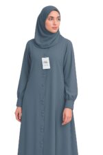 Women Abaya with Front Open - Button detailing | cuff sleeves | Modest Wear Simple Burqa | Free Size without hijab - Image 6