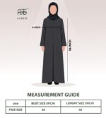 Women Abaya with Front Open - Button detailing | cuff sleeves | Modest Wear Simple Burqa | Free Size without hijab - Image 10