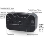 Digital Kitchen Timer Digital Alarm Clock with Large Led Display Snooze Function Temperature & Date Display Battery Operated Portable Desk Clock for Bedroom Kids Travel Auto Night Light (Black) - Image 4