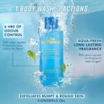 mCaffeine 2% Salicylic acid , 3-in-1 Perfume Body Wash - Odour Control, & Long Lasting Aqua Fresh Fragrance | Exfoliates & Smoothens Skin | Prevents Body Acne | Mandelic Acid | For Men & Women (250 ml) - Image 4
