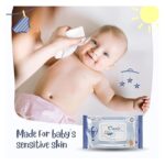 Oasis Natural Baby Wipes - Pack of 3 | Enriched with Korean Formulation | Gentle, Soft & Safe for Baby’s Sensitive Skin | Alcohol-Free, Paraben-Free Wet Wipes with Flip-Top Lid (72 Wipes/Pack) - Image 5
