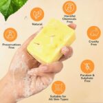 saffron handmade bath soap for tan removal, acne (pimples) Natural, bathing ayurvedic kesar soap for men and women-115 gm (pack of 2) - Image 5