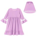 Infant Baby Girl Prayer Dress Kids Muslim Clothes for Toddler Girls Abaya with Hijab Ruffle Islamic Eid Ramadan Outfit - Image 7