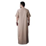 mashroo Beige Andak Half Sleeve Thoe Jubba for Men (M) - Image 5