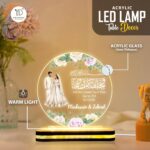 Personalized Islamic Wedding Name Lamp LED Acrylic Night Light | Quran 78:8 Verse Decor | Muslim Couple Gift for Nikah Engagement Anniversary Bride Groom Bedroom Decoration |(5.5x5.5) Inch - Image 3