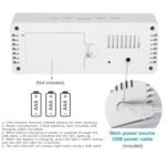 REACHER Digital LED Mirror Alarm Clock|Table Smart Alarm Back Light Clock for Students, Office, Home & Bedroom with Sensor Date & Temperature for Heavy Sleeper 12/24Hr Time, USB/Battery Powered - Image 3
