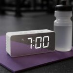 REACHER Digital LED Mirror Alarm Clock|Table Smart Alarm Back Light Clock for Students, Office, Home & Bedroom with Sensor Date & Temperature for Heavy Sleeper 12/24Hr Time, USB/Battery Powered - Image 8