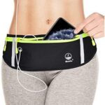 Running Waist Belt for Women & Men – Sweat Resistant Rainproof Phone Holder Waist Bag with Adjustable Strap, 3 Zipper Pockets & Headphone Hole – Sports Fitness Belt (Black) - Image 5