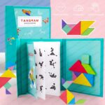 Tangram Magnetic Puzzle Book for Kids - Wooden Travel Brain Teaser Toy with Shapes, Patterns & Cards - Montessori Educational Game for Ages 3+ - Image 8