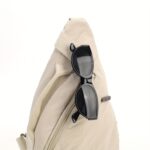 Chest Bag for Men, Shoulder Sling Bag, Shoulder Bag Men, with Main Compartment and Hidden Pocket Lightweight Washed Nylon Crossbody Bag for Daily Commute Hiking Work 32cm x 19cm x 8cm Beige - Image 6