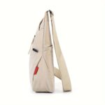 Chest Bag for Men, Shoulder Sling Bag, Shoulder Bag Men, with Main Compartment and Hidden Pocket Lightweight Washed Nylon Crossbody Bag for Daily Commute Hiking Work 32cm x 19cm x 8cm Beige - Image 7