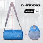 NIVIA Basic Polyester Duffle Bag for Men & Women, Side Mesh Pocket, Workout & Training Bag, Suitable for Gym, Fitness, Sports & Travel with Adjustable Shoulder Strap (Sky/Grey), Capacity-11L - Image 8