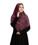 Mehar Hijab's Women's Elegant Pleated Instant Hijab with Glittering Stone Embellishments | Modest & Stylish Aasimah Hijab - Image 3