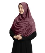 Mehar Hijab's Women's Elegant Pleated Instant Hijab with Glittering Stone Embellishments | Modest & Stylish Aasimah Hijab - Image 4