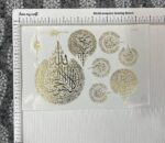 Pack of 2 – A5 Arabic Golden Embossed Sheets | Surah Calligraphy & Islamic Art Design | Premium Foil Stickers for Resin Crafts, Wall Décor, Tray Inserts, Eid Gifting - Image 3
