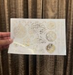Pack of 2 – A5 Arabic Golden Embossed Sheets | Surah Calligraphy & Islamic Art Design | Premium Foil Stickers for Resin Crafts, Wall Décor, Tray Inserts, Eid Gifting - Image 5